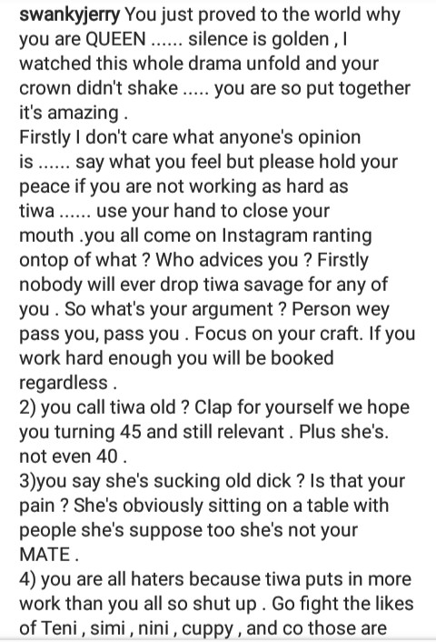 Fashion Entrepreneur: Swanky Jerry Sends Strong Warning Tiwa Savage Haters