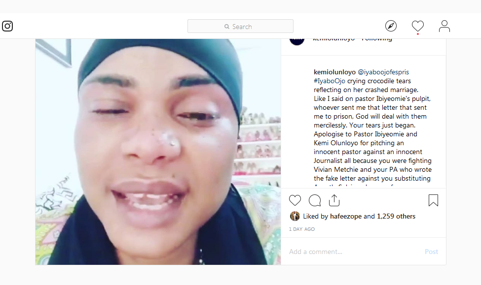 I will send you back to jail - Iyabo ojo warns Kemi Olunloyo