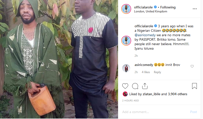 Woli Arole Denies His Nigerian Origin