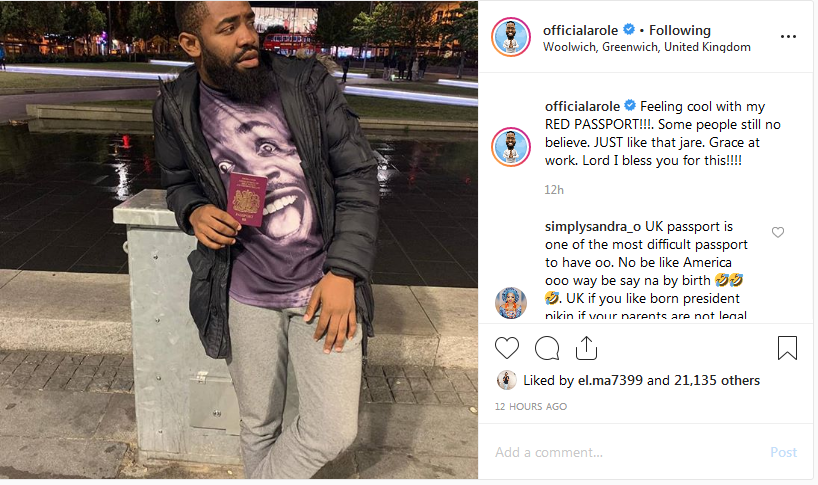 Woli Arole Denies His Nigerian Origin