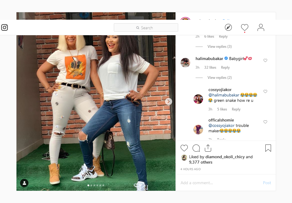Beef Alert: Cossy Ojiakor Calls Halima Abubakar A Snake