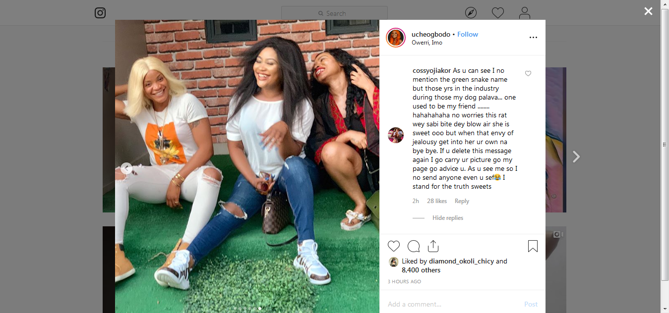 Beef Alert: Cossy Ojiakor Calls Halima Abubakar A Snake