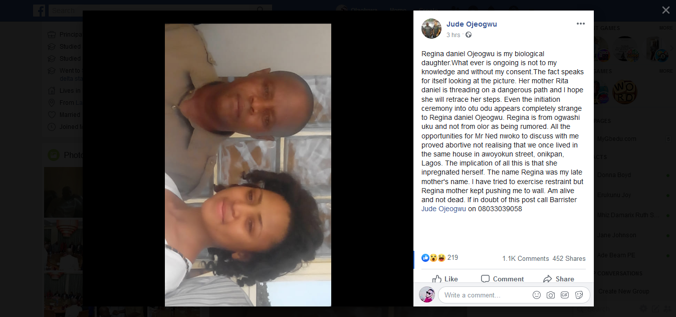 Regina Daniels Dad Annuls Her Allege Marriage Plot