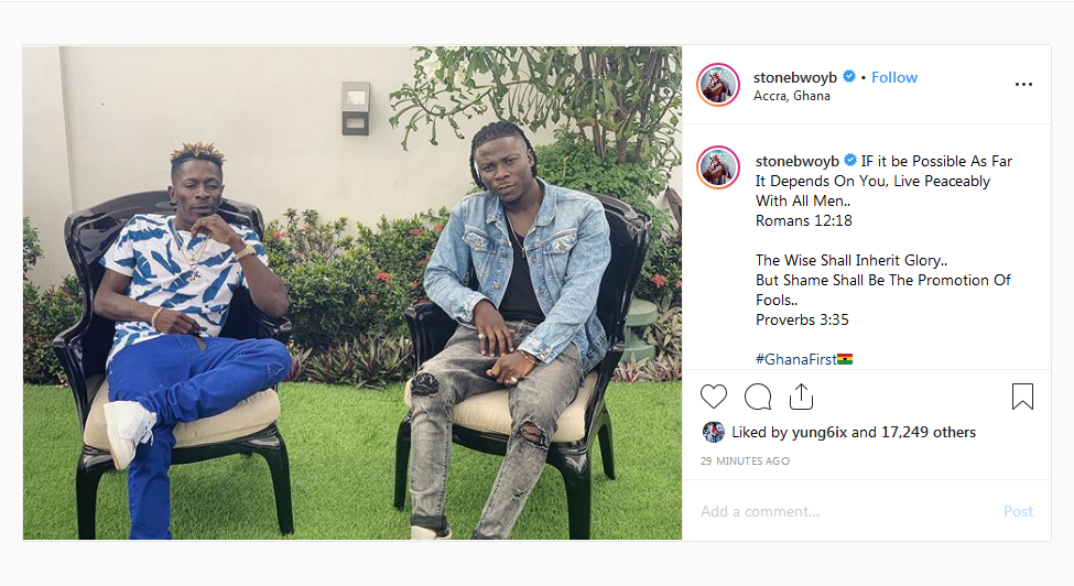 Shatta Wale And StoneBwoy Make Peace After War