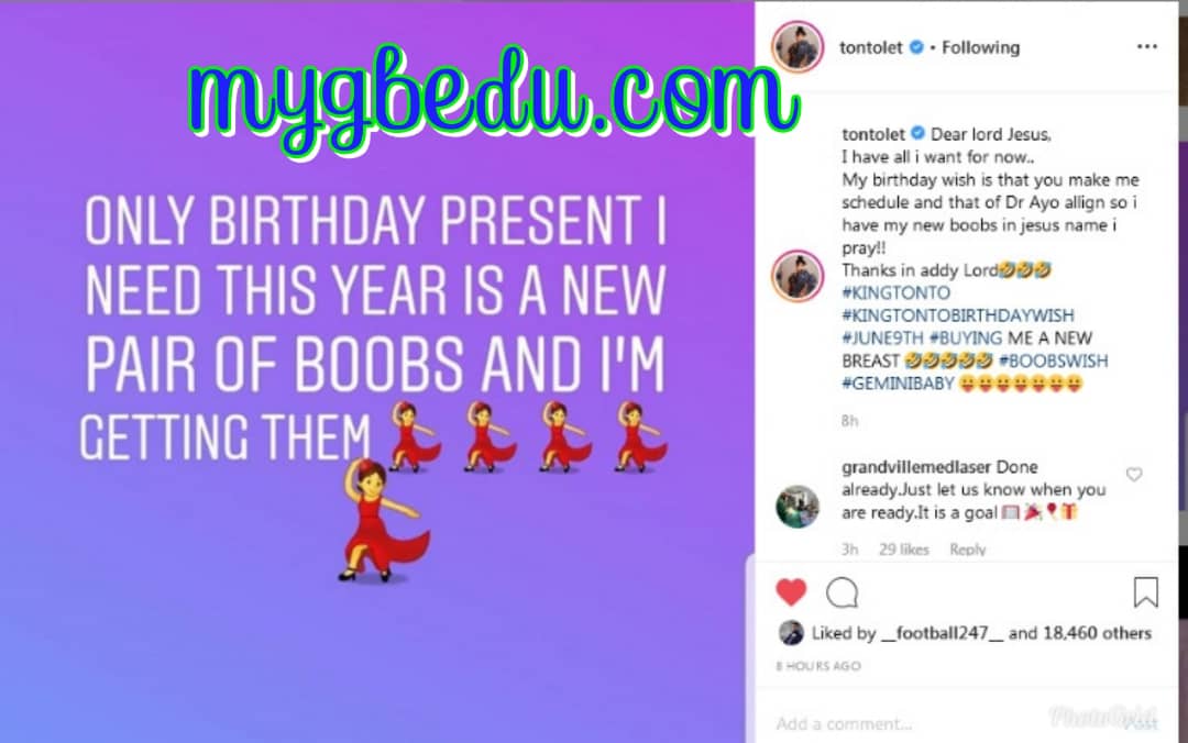 OMG: Tonto Dikeh Begs Doctor For New Boobs!