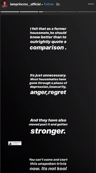 Princess And Uti Trade Words Over Ex-Big Brother Naija Housemate, Cee-C