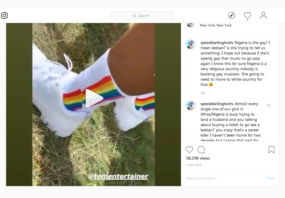 Teni Makanaki Officially Declares She Is A Lesbian