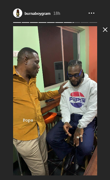 Disrespectful: Burna Boy Smoking Weed While In A Conversation With His Dad