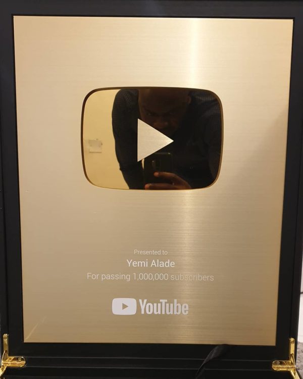 Yemi Alade Recieves "Gold Play Button" From YouTube