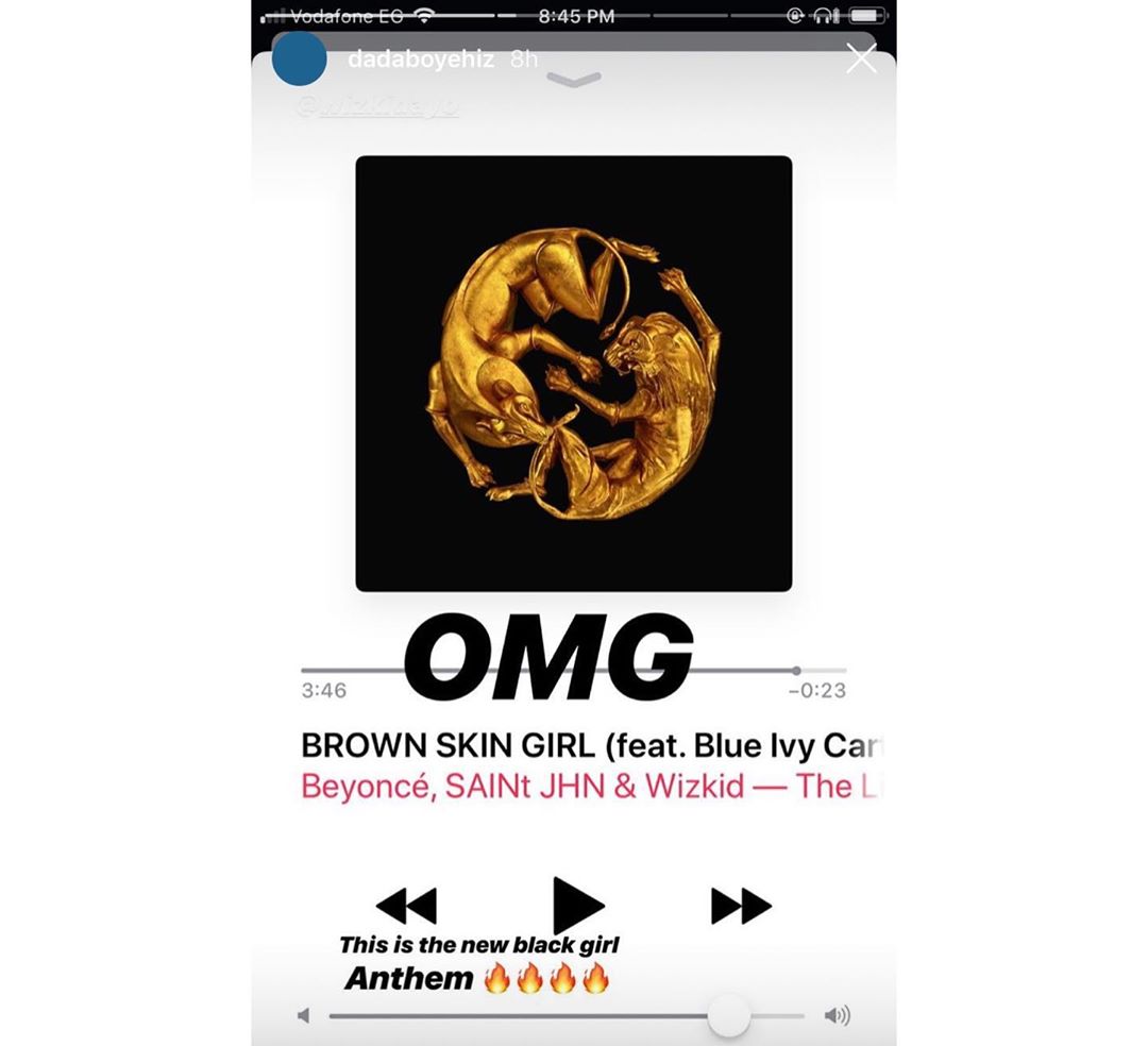 30 Celebrities Reaction To Beyonce's "Brown Skin Girl" Featuring Wizkid