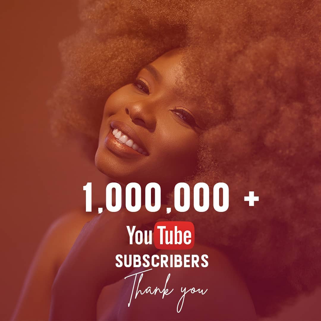 Yemi Alade Surpassed Wizkid & Tiwa Savage, To Hit 1 Million YouTube Subscribers Mark