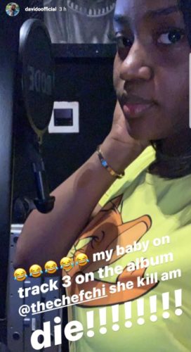 She Kill Am! Davido Confessed As He Features Chioma On His Soon To Drop Project