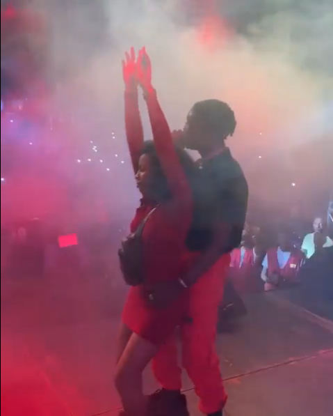 "Dumebi" Crooner, Rema Doing The Do With A Girl On Stage