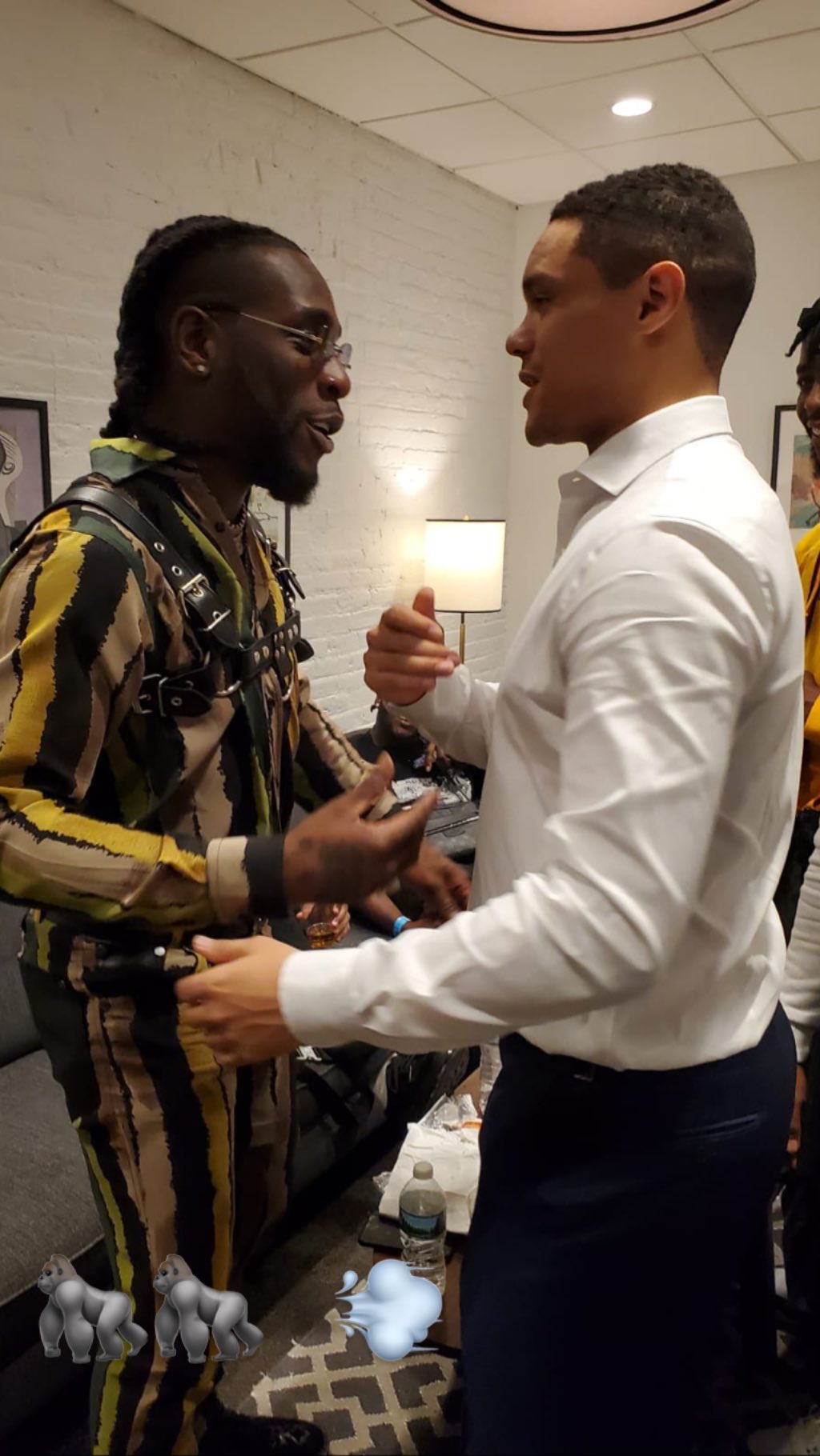 African Giant, Burna Boy Shares Great Moment With Trevor Noah Of Comedy Central At The Daily Show